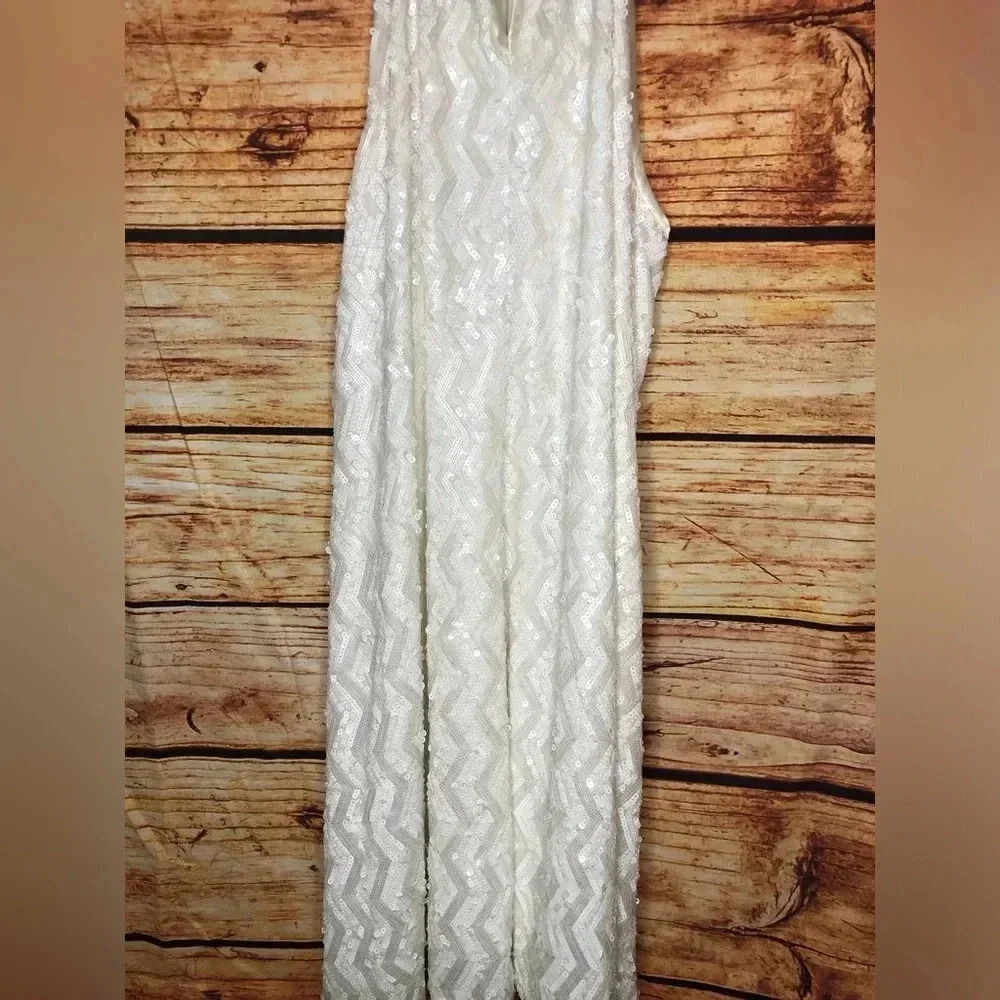 White Sequin all over Mini Dress - Picture 11 of 15